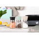 ARDESTO Salt and Pepper Mill Gemini, 180ml, glass, plastic, transparent, black (AR2101BL)