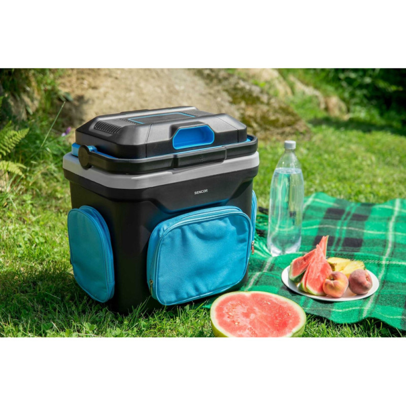 Sencor travel refrigerator, 44x39.8х31 24L, 1door, black blue (SCM3224BL-EUE4)