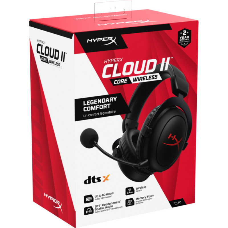 HyperX Гарнитура игровая Cloud II Core, WL/USB-A, черный (6Y2G8AA)