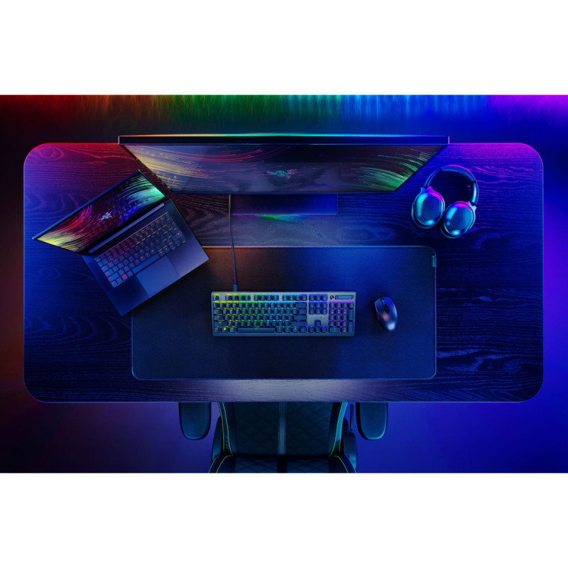 Razer Клавіатура механічна DeathStalker V2 105key, Red Switch, USB-A, EN/RU, RGB, чорний (RZ03-04500800-R3R1)
