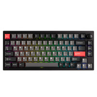 Lemokey Mechanical keyboard P1 Pro 84Key, Keychron Super Banana, WL/BT/USB-A, QMK/VIA, Hot-Swap, EN/UKR, RGB, Knob, Carbon Black (P1P-M4-UA)