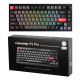 Lemokey Mechanical keyboard P1 Pro 84Key, Keychron Super Banana, WL/BT/USB-A, QMK/VIA, Hot-Swap, EN/UKR, RGB, Knob, Carbon Black (P1P-M4-UA)