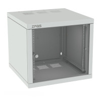 ZPAS Шафа ZPAS 19", 10U, Z-BOX, з змінними бічними стінками, 600х600 мм, максимально 100кг, сіра (W-ZBOX-6060-10S-011)