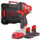 Milwaukee cordless impact wrench M12 FCIWF12G3-502X 12V battery 2x5A h 0-3000 rpm 542 Nm 1/2  ZP M12C case 1.5 kg (4933493455)