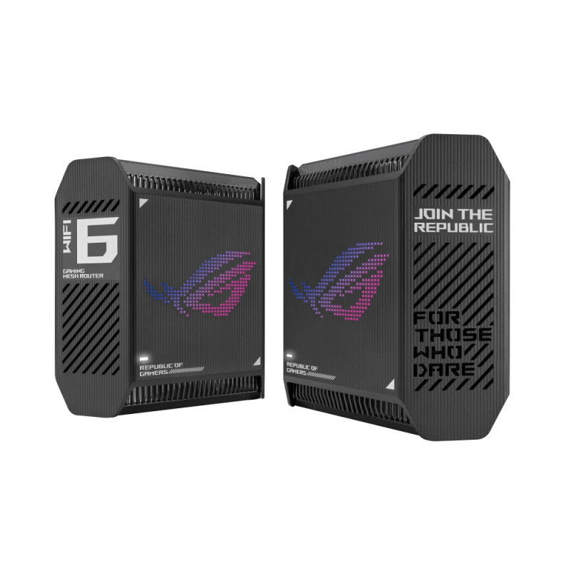 ASUS Router ROG Rapture GT6 2PK black AX10000 3xGE LAN 1x2.5GE WAN 1xUSB 3.2 g1 WPA3 OFDMA MESH (90IG07F0-MU9A20)