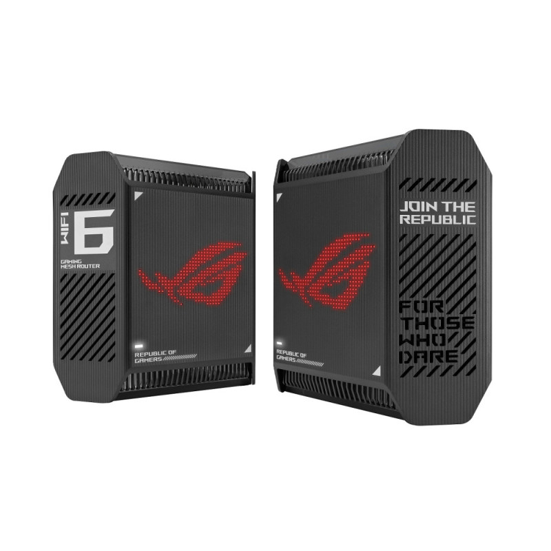 ASUS Router ROG Rapture GT6 2PK black AX10000 3xGE LAN 1x2.5GE WAN 1xUSB 3.2 g1 WPA3 OFDMA MESH (90IG07F0-MU9A20)