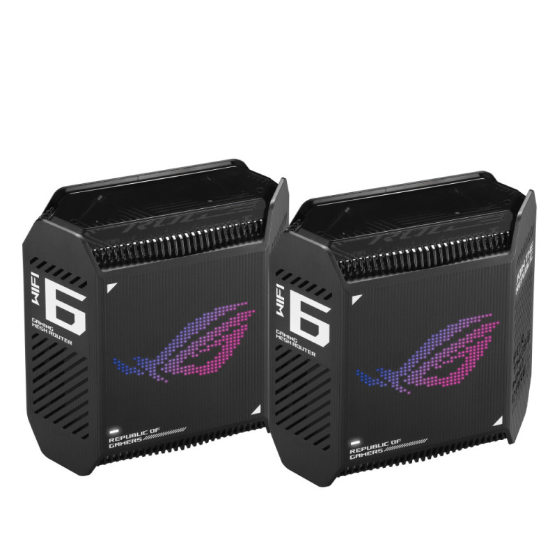 ASUS Router ROG Rapture GT6 2PK black AX10000 3xGE LAN 1x2.5GE WAN 1xUSB 3.2 g1 WPA3 OFDMA MESH (90IG07F0-MU9A20)