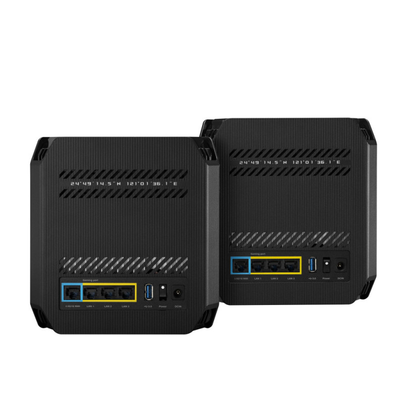 ASUS Router ROG Rapture GT6 2PK black AX10000 3xGE LAN 1x2.5GE WAN 1xUSB 3.2 g1 WPA3 OFDMA MESH (90IG07F0-MU9A20)