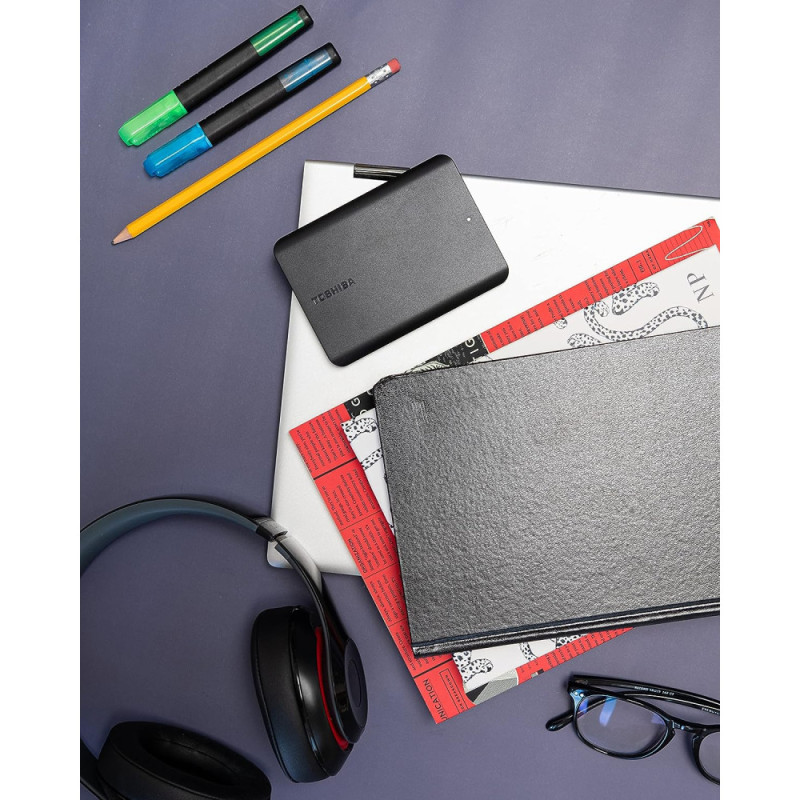 Toshiba Портативний жорсткий диск 1TB USB 3.2 Gen 1 Canvio Basics 2022 Black (HDTB510EK3AA)