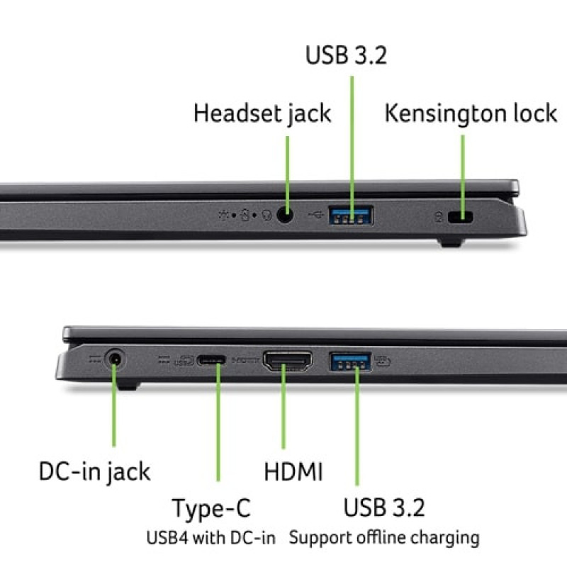 Acer Ноутбук Aspire 15 A15-41M 15.6" FHD IPS, AMD R5-8640HS, 16GB, F512GB, UMA, Lin, сірий (NX.KXAEU.005)