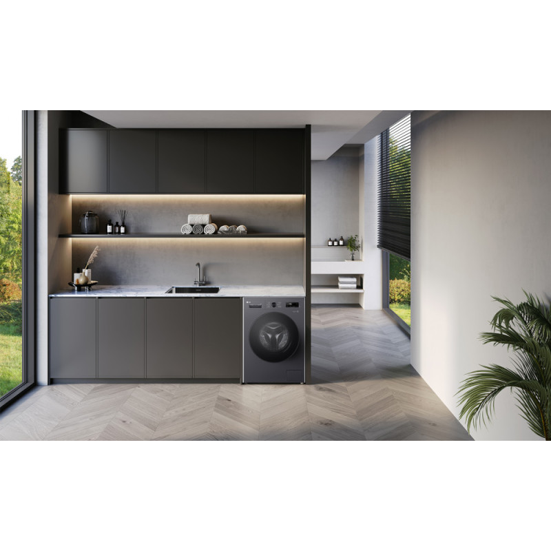 LG WM front load, 7kg, A+++, anthracite (F2Y1HS5J)