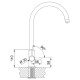 Franke Washbasin tap Lina Clear Water, spout lenght - 272 mm, swivel, 1+1filter connection, chrome (120.0703.742)