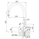 Franke Washbasin tap Lina Clear Water, spout lenght - 272 mm, swivel, 1+1filter connection, chrome (120.0703.742)