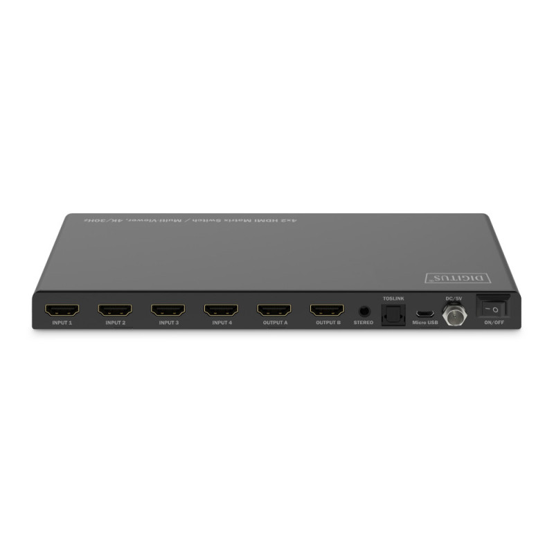 Digitus Переключатель 4x2 HDMI Matrix Switch / Multi-Viewer, 4K/30Hz (DS-55345)