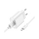 Зарядное устройство HOCO C109A Fighter USB QC3.0 + cable Micro 5P White (6931474784827)