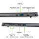 Acer Ноутбук Acer Aspire 14 A14-52MT 14" WUXGA IPS Touch, Intel U7-258V, 32GB, F1TB, UMA, Win11, сірий (NX.JDJEU.003)