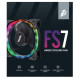 Кулер для корпуса 1stPlayer FS7 Black (FS7-BK-1IN1)