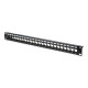 Digitus Modular Patch Panel, shielded w. 24x DN-93615 24-port,1U, rack mount, label field, black (DN-91411-24)