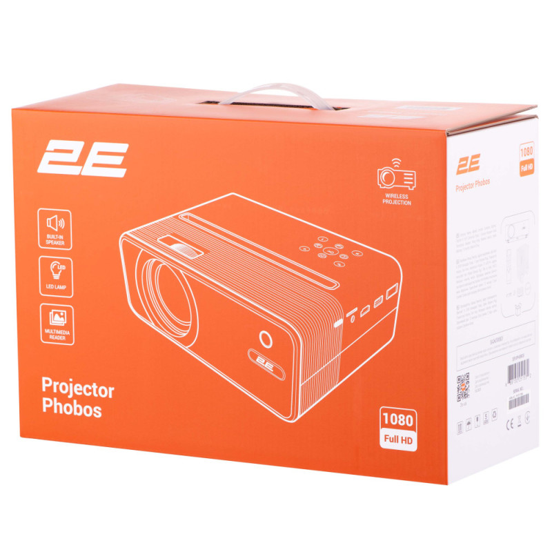 2E Проектор Phobos FHD, 200 lm, LED, 1.3, WiFi (2EPJPHOBOS)
