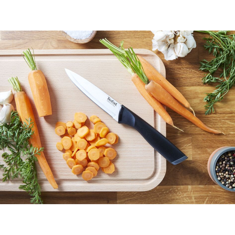 Tefal Set knife, Essential, 3pcs, stainless steel, plastic, black (K2219455)