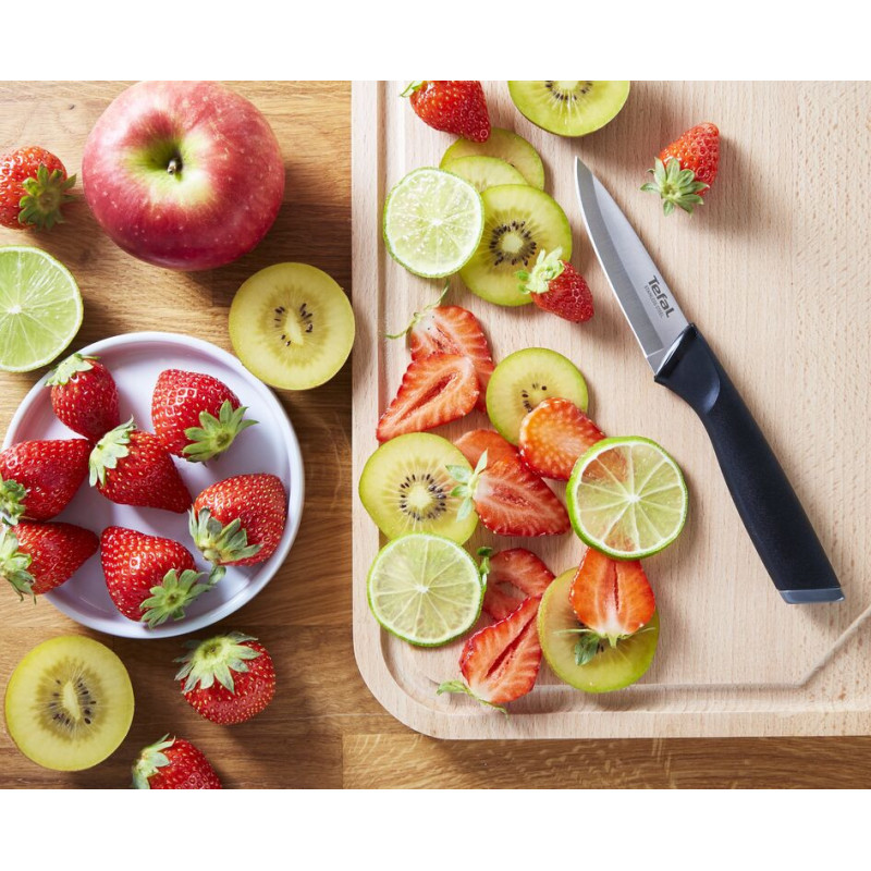 Tefal Set knife, Essential, 3pcs, stainless steel, plastic, black (K2219455)