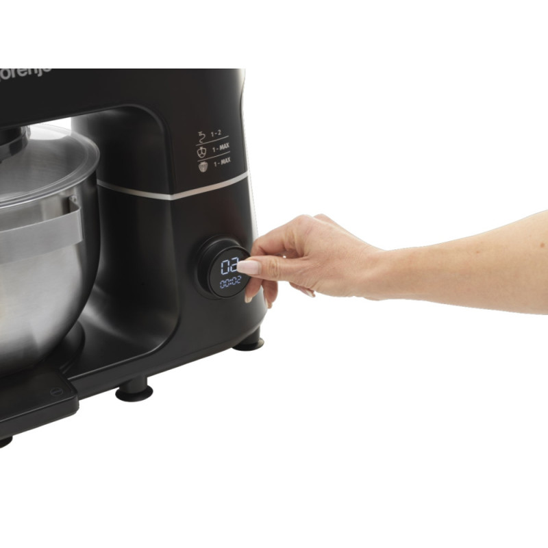 Gorenje kitchen machine 1000W, display, cup-iron, case-iron +plastic, nozzles-7, black (MMC1000SCB)