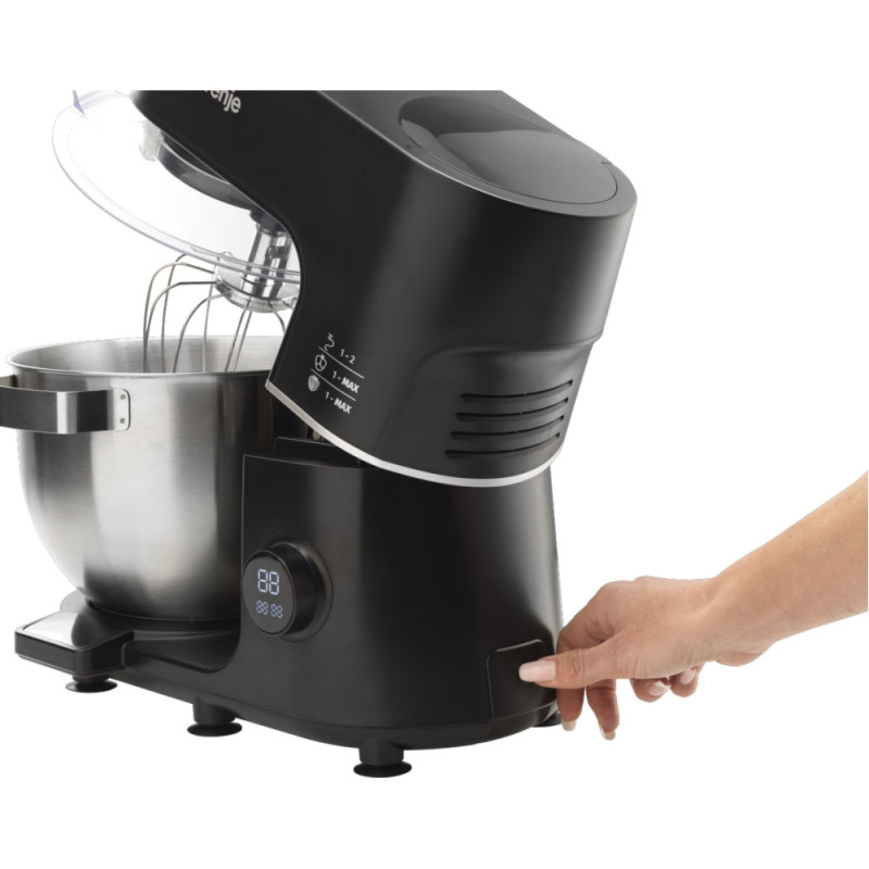 Gorenje kitchen machine 1000W, display, cup-iron, case-iron +plastic, nozzles-7, black (MMC1000SCB)