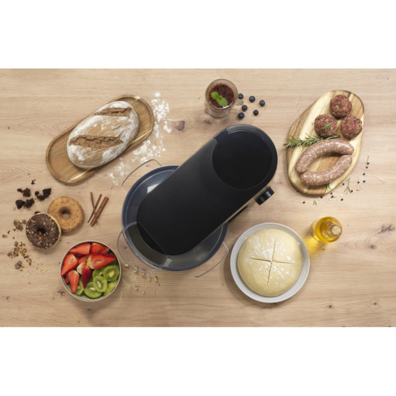 Gorenje kitchen machine 1000W, display, cup-iron, case-iron +plastic, nozzles-7, black (MMC1000SCB)