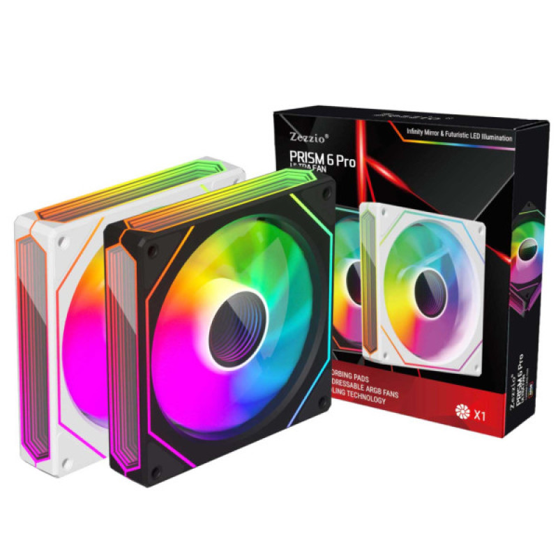 Кулер для корпуса Zezzio PRISM 6 Pro White Reverse