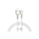 Дата кабель USB 2.0 AM to Lightning 1.0m Cafule Series Metal 2.4A White Baseus (CALJK-A02)