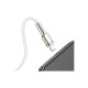 Дата кабель USB 2.0 AM to Lightning 1.0m Cafule Series Metal 2.4A White Baseus (CALJK-A02)