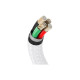 Дата кабель USB 2.0 AM to Lightning 1.0m Cafule Series Metal 2.4A White Baseus (CALJK-A02)