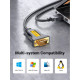 Кабель для передачи данных USB to COM M 1.5m DB9 RS-232 CR104 black Ugreen (20211)