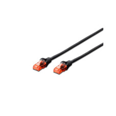 Патч-корд 3м, UTP, cat.6, CCA, AWG 26/7, PVC, black Digitus (DK-1612-030/BL)