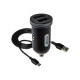 Зарядное устройство XO 2xUSB 2.1A + cable USB to Micro 5P black (TZ08-M-BK)