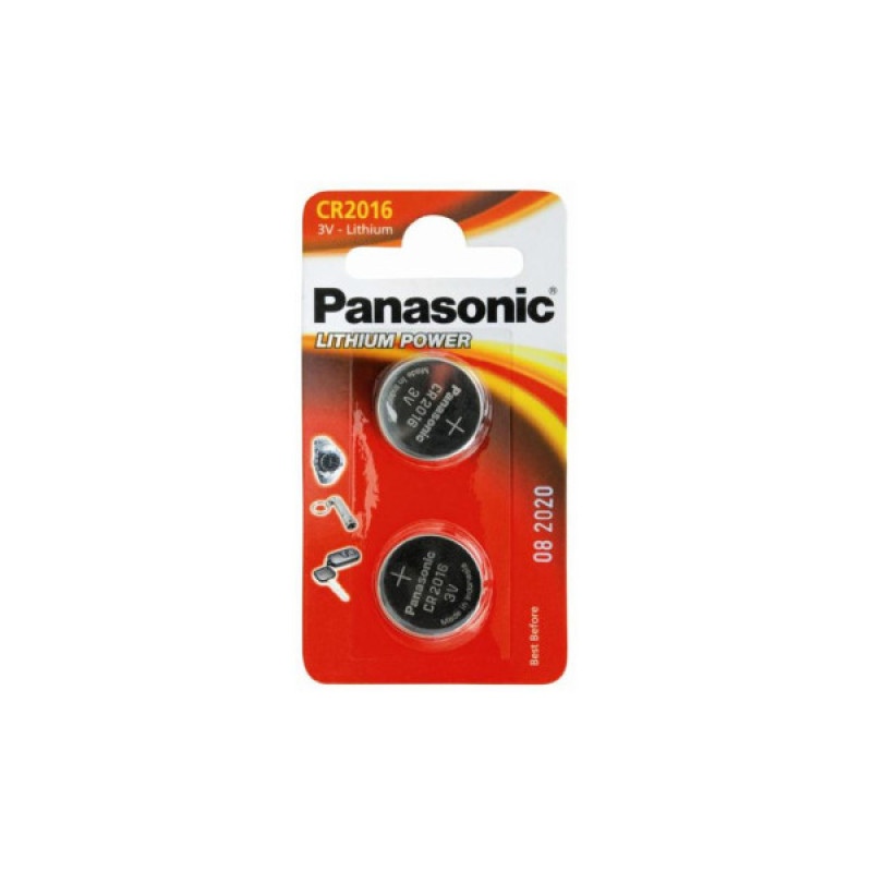 Батарейка Panasonic CR 2016 * 2 LITHIUM (CR-2016EL/2B)