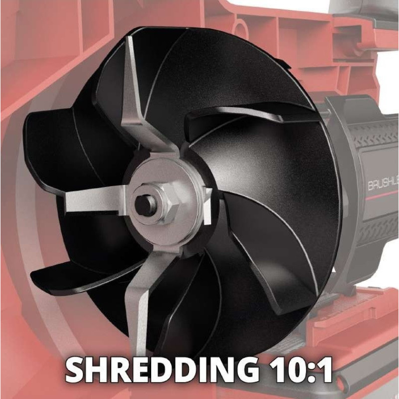 Einhell Пилосос садовий акум  VENTURRO 18/210, 18В, PXC, 8000-14000 об/хв, 500 м3/год, 210 км/год, 45 л (3433625)