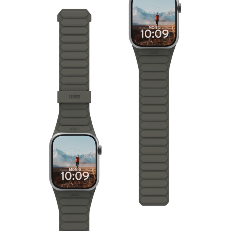 UAG Pathfinder strap for Apple Ultra 2/Ultra-49-45-44-42mm, Olive/Rust