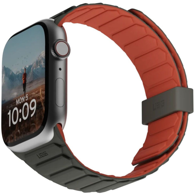UAG Pathfinder strap for Apple Ultra 2/Ultra-49-45-44-42mm, Olive/Rust
