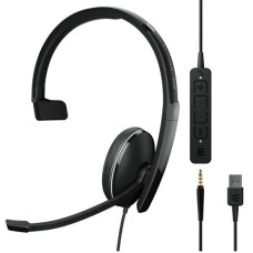 Sennheiser mono On-Ear ADAPT 135T USB II Headset, 3.5mm/USB, unidirectional, Microsoft Teams certified, 1.8m, Black (1000900)
