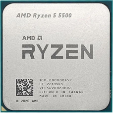 AMD CPU Ryzen 5 5500 6C/12T 3.6/4.2GHz Boost 16Mb AM4 65W w/o cooler TRAY (100-000000457)