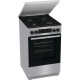 Gorenje Combination stove, 62 L, 50 x 60 cm, metal lid, display, enameled grates, titanium (GK5C64SH)