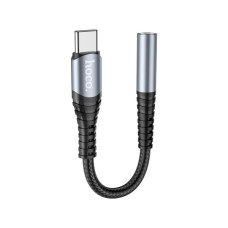 Переходник USB-C M to 3.5mm F LS33 metal gray HOCO (6931474761163)