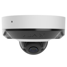 Ajax IP-Камера проводная DomeCam Mini HL white, 8Мп, 2.8мм, гибридная подсветка IR 35м, белый Led 50м, PoE, True WDR, IP65, ИК 30м, аудио, угол обзора 100°–110°, мини-купольная, белая (000059526)