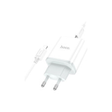Зарядное устройство HOCO C104A USB-C PD20W + cable USB-C to Lightning white (6931474782908)