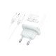 Зарядное устройство HOCO C104A USB-C PD20W + cable USB-C to Lightning white (6931474782908)