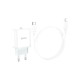 Зарядное устройство HOCO C104A USB-C PD20W + cable USB-C to Lightning white (6931474782908)