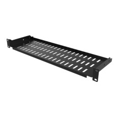 MIRSAN Полиця 10", 1U, консольна, глибина 150 мм, чорна (MR.RAK1U15.01)