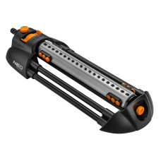 Neo Tools Rain sprinkler, pendulum sprinkler, 20 nozzles in a metal element, adjustment of the range and strength of irrigation, spray area 16x20m (15-772)