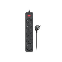 Сетевой фильтр питания REAL-EL RS-Protect 505, 5m, black (EL122300046)